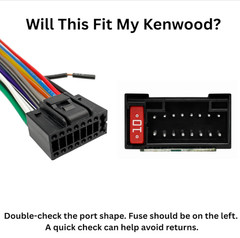 POWER WIRE HARNESS FOR KENWOOD KDC-MP2035 KDCMP2035 KIT WITH CONNECTORS