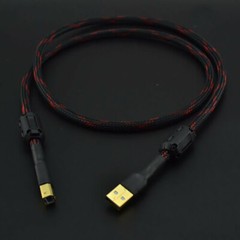 HiFi USB2.0 Cable Type A to B DIY Audio Signal Cord for DAC Decoder Sound Card