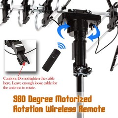Five Star Outdoor HD TV Antenna Strongest Up to 200 Miles Long Range with Motori