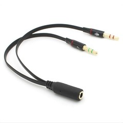 Headphone Splitter for Computer 3.5mm Female to 2 Dual 3.5mm Male Headphones