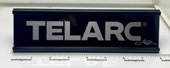 TELARC Jazz Desk Sign – Custom Made Silver Aluminum Reversible