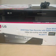 LG RC897T VCR/DVD Recorder Combo 1080P HDMI Output w/Cables TESTED ” NO REMOTE “