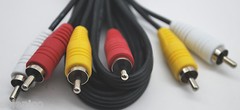 20 RCA 6 FT AUDIO/VIDEO COMPOSITE CABLE DVD/VCR/SAT YELLOW/WHITE/RED CONNECTORS