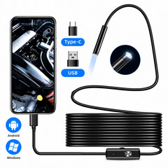6LED USB Snake Endoscope Borescope HD Inspection Camera Scope For Android Type C