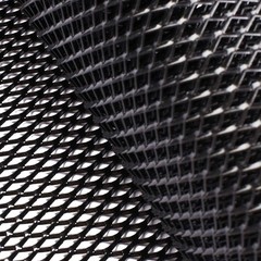 Universal 40″x13″ Car Grill Mesh – 100x33cm Aluminum 6x12mm Rhombus – Black