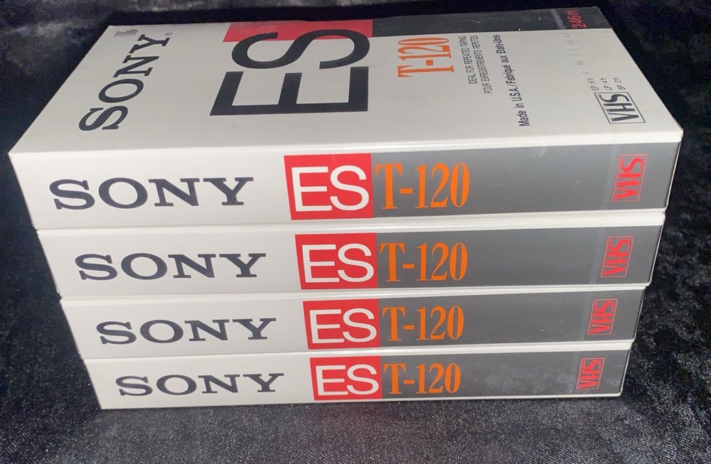 Sony ES T-120 Repeated Taping Up To 6 Hours Recording VHS NEW SEALED Lot Of 4