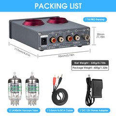 Douk Audio T4 Pro GE5654 Tube Stereo Preamp RIAA Phono Stage Headphone Amplifier