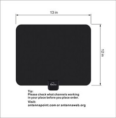 Digital Indoor Antenna Long Range 35 Miles Flat Design HDTV VHF UHF Multi LOT