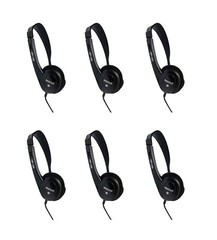 *NEW* LOT OF (6) MAXELL HP-100 STEREO HEADPHONES W DYNAMIC SOUND 190319 DRD2-1