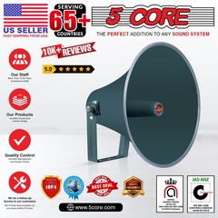 16-Inch Weatherproof Outdoor PA Paging Horn Speaker with Mounting Bracket