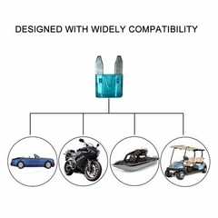 120PCS Mini Blade Fuse Assortment Auto Car Motorcycle SUV Fuses Kit APM ATM