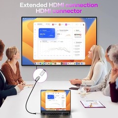 Tangle-Free 1.64FT HDMI Extension Cable 48Gbps – Compatible with All Devices