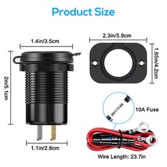 4 Port Car Charger with Voltmeter 78W QC3.0 & Dual PD Fast Charging for 12-24V