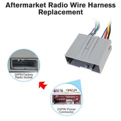 16Pin-24Pin Radio Wiring Harness Adapter Kit with Ford F-150 F-250 F-350 F-45…