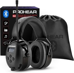 OSHA-Compliant Black Bluetooth Earmuffs – Hi-Fi Sound & 25dB Noise Reduction
