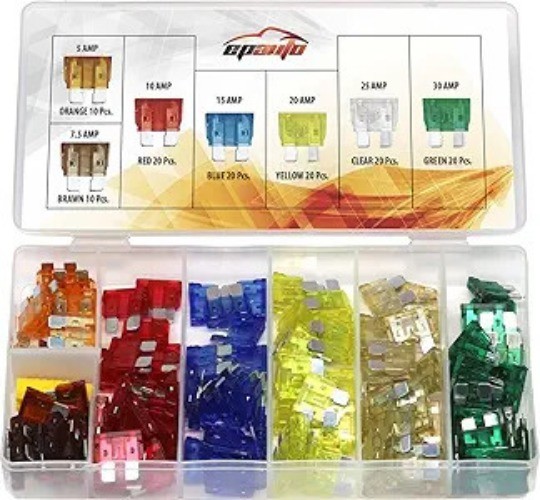 120 Pieces – Assorted Car Truck Standard Blade Fuse Set (5/7.5/10/15/20/25/30 AM