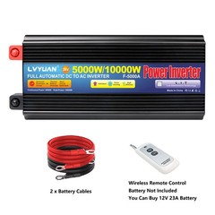 5000W 10000W Power Inverter DC 24V to AC 110V Converter 4AC USB LCD Remote RV