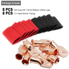 8pcs 4/0 AWG-3/8 Battery LugsHeavy Duty Wire LugsRing TerminalsBattery Cable …