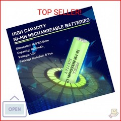 PKCELL NiMH AA Rechargeable Batteries 6 Pack, 1.2V 1000mAh High Capacity NiMH Do