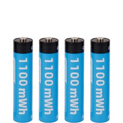 4PCS 1.5V AA AAA Li-ion Lithium ion Rechargeable Batteries 1100 / 3400mwh + Case