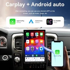 14.4″ Android 13 Tesla Screen Carplay Gps Radio 8+128gb For Dodge Ram 2013-2018