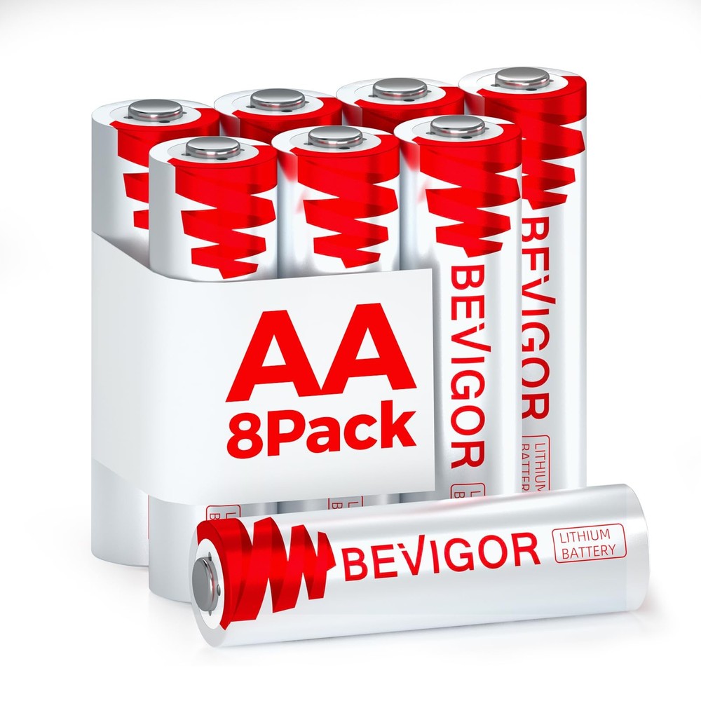 Lithium Batteries AA Size, AA Battery 8 Pack, Double A Batteries, 1.5V Lithiu…
