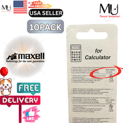10 Piece LR44 Maxell Coin Alkaline Battery AG13 A76 357 L1154 Expire Date 2032+