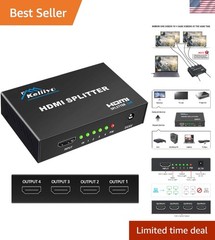 Brand New HDMI Splitter 1 in 4 Out Black