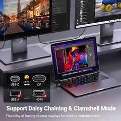 UGREEN USB C to Displayport 1.4 Cable 8K@60Hz 4K@240Hz Unidirectional Thunderbol