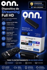 onn. Full HD Streaming Device Google TV 1080p HDMI Wi-Fi Voice Chromecast Dolby