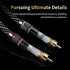9.84ft Audiophile HiFi Audio RCA Cables-RCA to 3.5mm,15 AWG,4N OFC Core,Gold-…