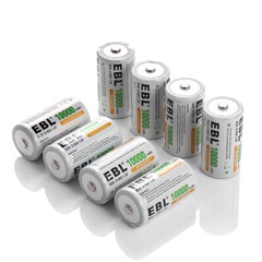 Lot D C Cell Size Rechargeable Batteries High Capacity NiMH /LCD Battery Charger