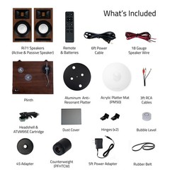 Fluance RT81+ Vinyl Turntable Record Player and Ri71 Powered Bookshelf Speakers