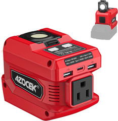 220W Power Inverter Compatible with Milwaukee 18V Battery ，DC 18V to 110V AC