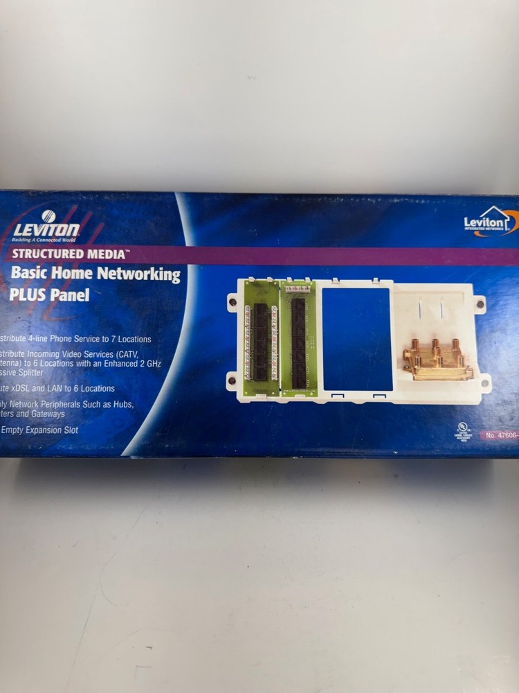 Leviton 47606-BNP, Basic Home Networking Plus Panel – NEW!