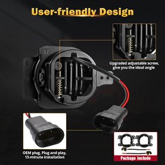 9in DRL LED Headlight+ 4in Fog Light For Jeep Wrangler JL Gladiator JT 2018-2024