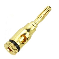24 Pcs 24k Gold Plated Musical Jack Speaker Cable Wire Pin Banana Plug Connector