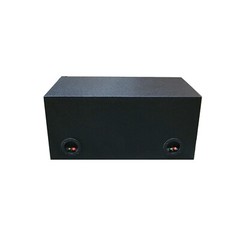 Dual 12″ Vented Armor Coated Subwoofer Box with Painted Kerf Port 1″ MDF wood