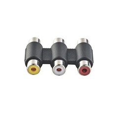 3 RCA Female to Female F/F Video Connector Converter Adapter for TV DVD HDTV AV