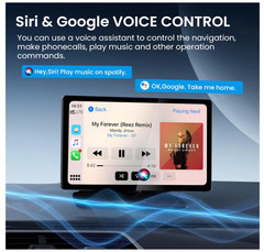 9.0″ Wireless CarPlay Screen for Car, Android Auto Screen for Car with Backup