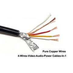 15M 4Pin Connector Cable Waterproof for Truck Van Trailer CCD Rear View Camera