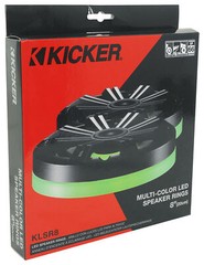 (2) KICKER 47KLSR8 KLSR 8″ Weather Proof LED Speaker/Subwoofer Ring Lights KLSR8