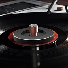 45 Record Adapter 7 Inch Vinyl Players, Turntables Solid Aluminum Black Metal