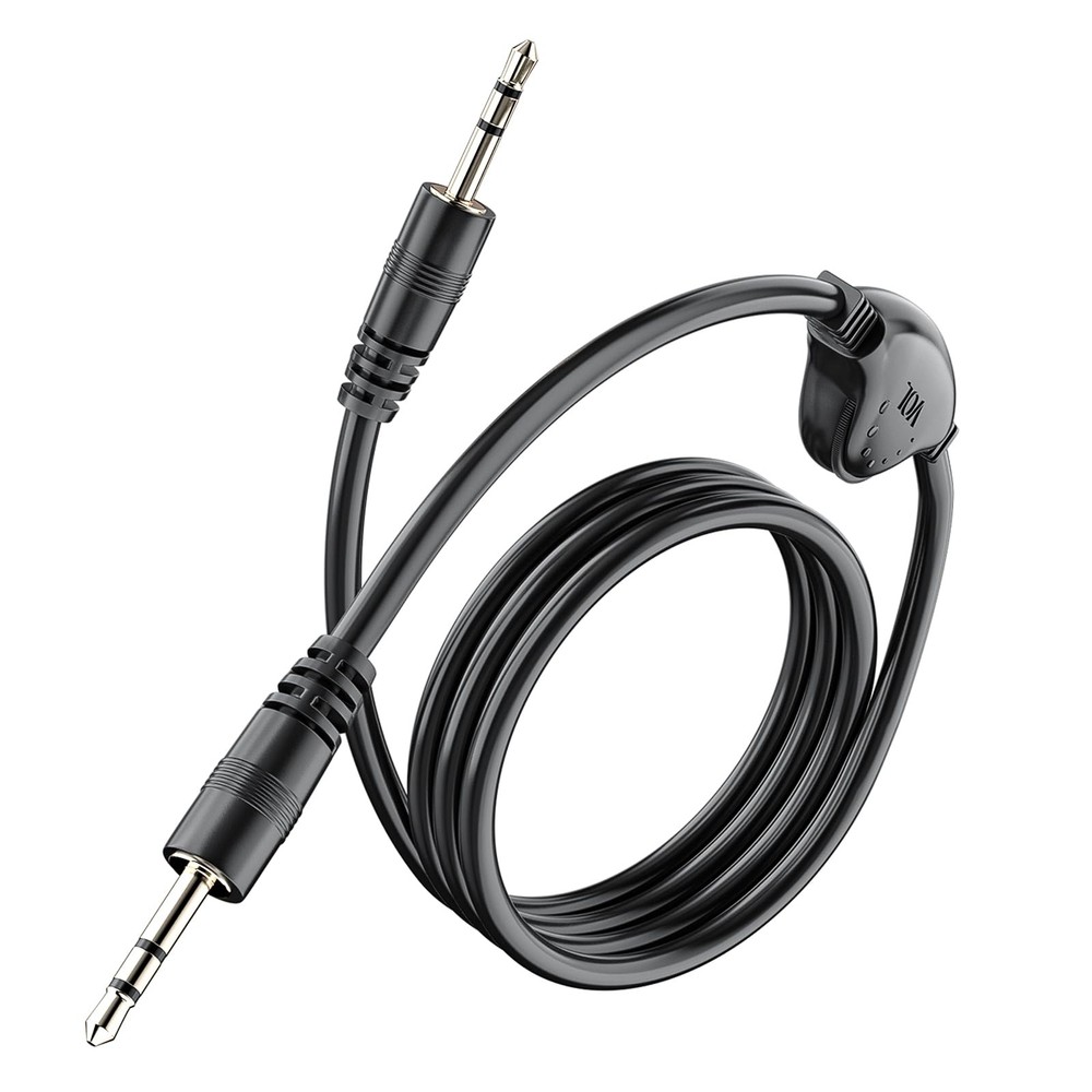 PChero 3.5mm Aux Cable with Volume Control, 4ft/1.2M TRS Auxiliary Audio Cabl…