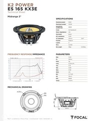 Focal K2 Power ES165 KX3E , Aluminum Pods for Focal Midrange and Tweeters
