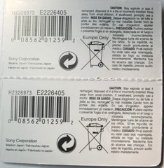 379 SONY 2PK 1.55V SILVER OXIDE (GOOD EXP 10/30) SR521SW 280-59 FREE SHIPPING