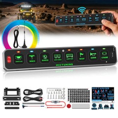 Wireless 208FT RGB Slim Switch Panel LED Momentary Pulsed Flash Switch Controls
