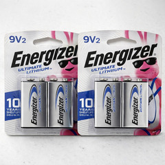 Energizer Ultimate Lithium 9V Batteries, FOUR Batteries (two 2-packs) – Exp 2035