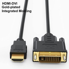 HDMI to DVI Cable 3ft 5-Pack, Bidirectional DVI-D to HDMI 19 Pin Cord Adapter…