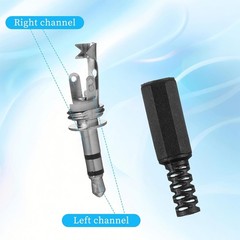 10PCS 3.5mm TRS Stereo Male Replacement Plugs, 1/8″ Earphone Jack Adapters for D
